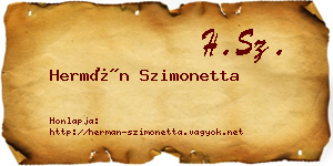 Hermán Szimonetta névjegykártya